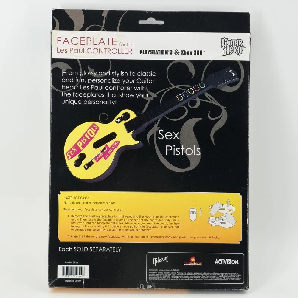 Sex Pistols Official Guitar Hero Faceplate Les Paul Controller NIB Ps3 Xbox 360